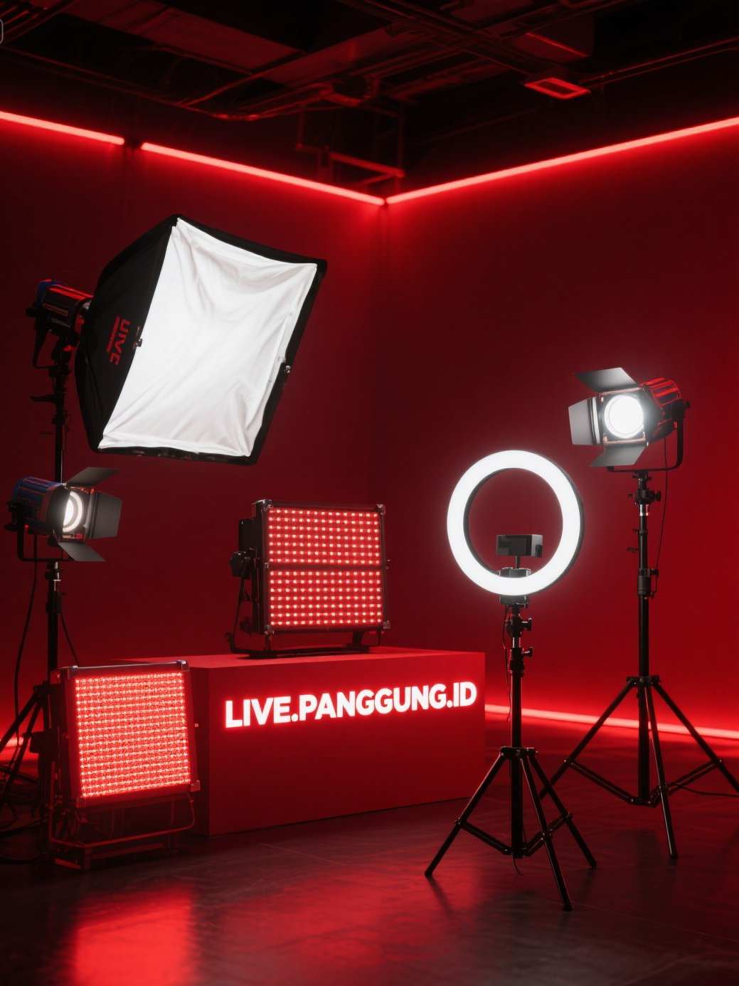 sewa lighting live streaming bikin video lebih terang & profesional 2